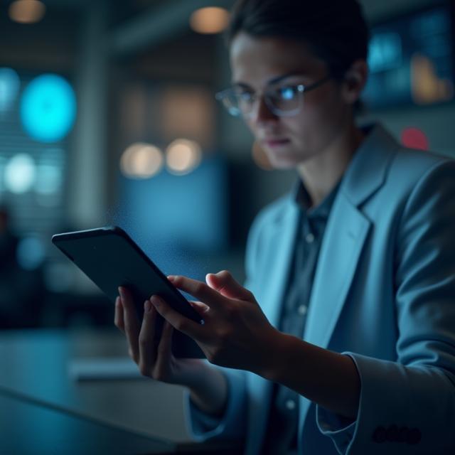 Investment-Analyse am Tablet