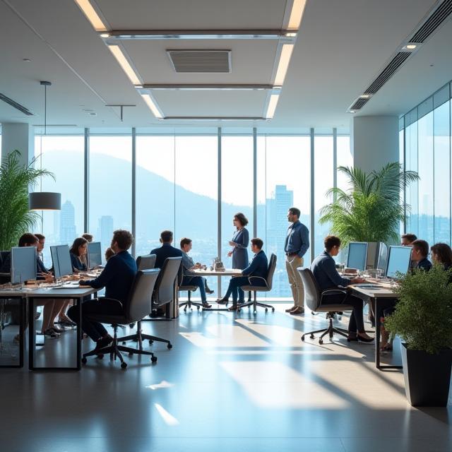 Modernes Büro des Elite Property Management Teams in Zürich